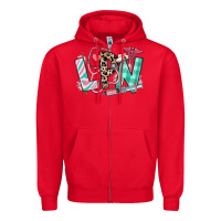 Red floral lpn licensed practical nurse Zipper Hoodie - RanaPortraitStore