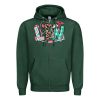Sports Green floral lpn licensed practical nurse Zipper Hoodie - RanaPortraitStore