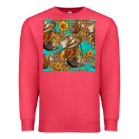 Cardinal western boots and hat seamless pattern Premium Sweatshirt - HRA Design Shop