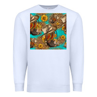 White western boots and hat seamless pattern Premium Sweatshirt - HRA Design Shop