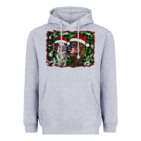 Heather Grey christmas heifers Heavyweight Hoodie - RanaPortraitStore