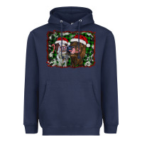 Navy christmas heifers Heavyweight Hoodie - RanaPortraitStore