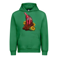 Emerald rooster sunflower Urban Hoodie - BarkalooDesign