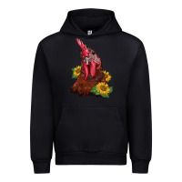Foreset Green rooster sunflower Urban Hoodie - BarkalooDesign