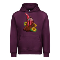 Mauve Wine rooster sunflower Urban Hoodie - BarkalooDesign
