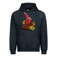 Navy rooster sunflower Urban Hoodie - BarkalooDesign