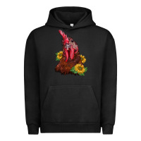 Pigment Black rooster sunflower Urban Hoodie - BarkalooDesign