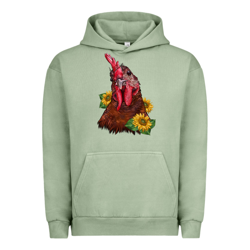 Rooster Sunflower Urban Hoodie by BarkalooDesign | Teevron
