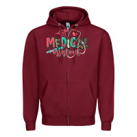 Burgundy medical assistant Zipper Hoodie - RanaPortraitStore