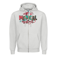 Dove Grey medical assistant Zipper Hoodie - RanaPortraitStore