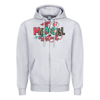 Heather Grey medical assistant Zipper Hoodie - RanaPortraitStore