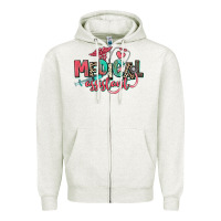 Oatmeal Heather medical assistant Zipper Hoodie - RanaPortraitStore