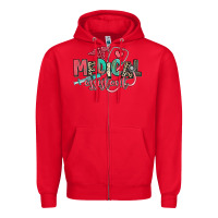 Red medical assistant Zipper Hoodie - RanaPortraitStore