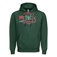 Sports Green medical assistant Zipper Hoodie - RanaPortraitStore