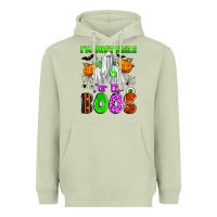 Matcha i'm just here for the boos Heavyweight Hoodie - Zillion Design Studio