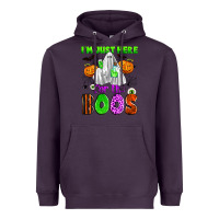 Plum i'm just here for the boos Heavyweight Hoodie - Zillion Design Studio