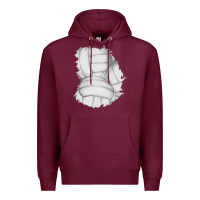 Burgundy 2 volleyball patch Premium Hoodie - AdoDesignShop
