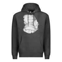 Charcoal Heather 2 volleyball patch Premium Hoodie - AdoDesignShop