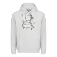 Dove Grey 2 volleyball patch Premium Hoodie - AdoDesignShop