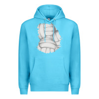 Ocean Blue 2 volleyball patch Premium Hoodie - AdoDesignShop