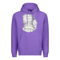 Purple 2 volleyball patch Premium Hoodie - AdoDesignShop