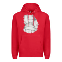 Red 2 volleyball patch Premium Hoodie - AdoDesignShop