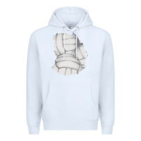 White 2 volleyball patch Premium Hoodie - AdoDesignShop
