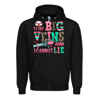 Black i like big veins and i cannot lie Zipper Hoodie - RanaPortraitStore