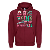 Burgundy i like big veins and i cannot lie Zipper Hoodie - RanaPortraitStore