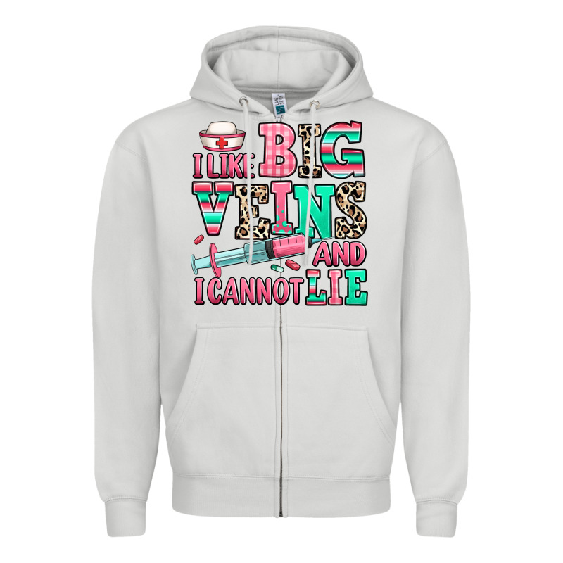 I Like Big Veins And I Cannot Lie Zipper Hoodie by RanaPortraitStore | Teevron