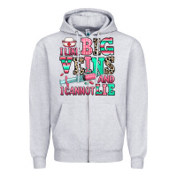 Heather Grey i like big veins and i cannot lie Zipper Hoodie - RanaPortraitStore