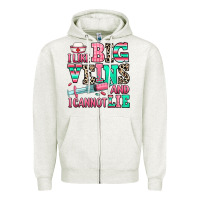 Oatmeal Heather i like big veins and i cannot lie Zipper Hoodie - RanaPortraitStore