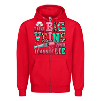 Red i like big veins and i cannot lie Zipper Hoodie - RanaPortraitStore