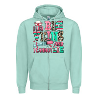 Seafoam i like big veins and i cannot lie Zipper Hoodie - RanaPortraitStore