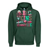 Sports Green i like big veins and i cannot lie Zipper Hoodie - RanaPortraitStore