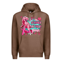 Chestnut dinosaur  in october we wear pink Premium Hoodie - AdoDesignShop