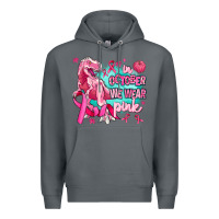 Rock dinosaur  in october we wear pink Premium Hoodie - AdoDesignShop