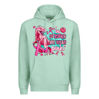 Seafoam dinosaur  in october we wear pink Premium Hoodie - AdoDesignShop