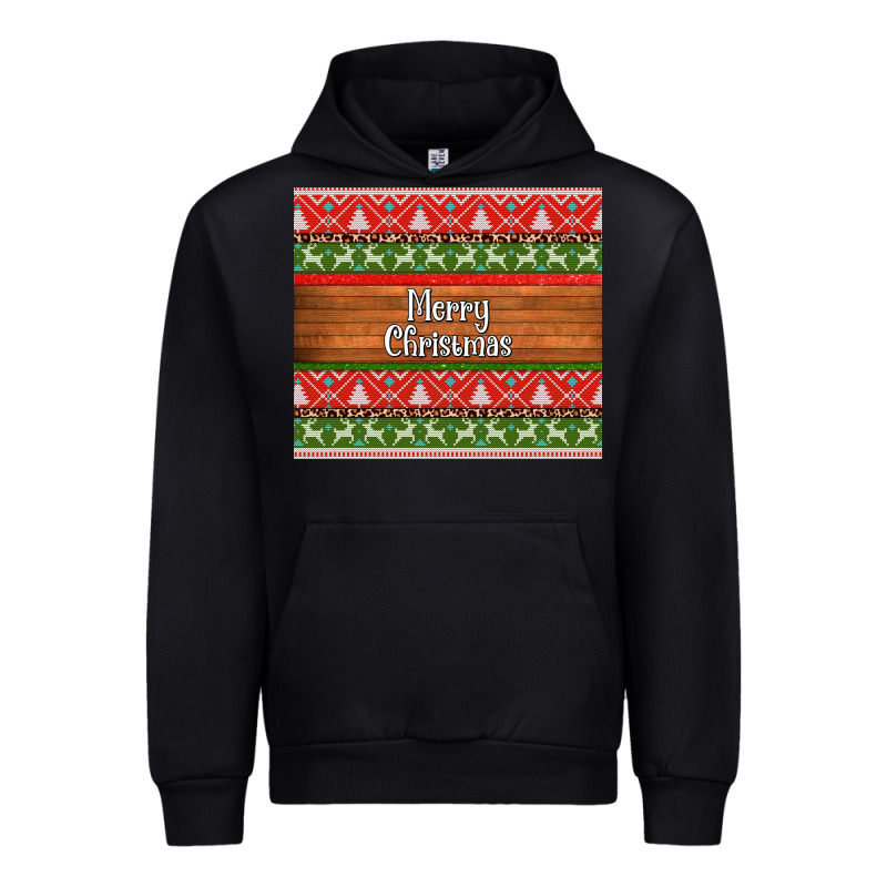 Merry Christmas Knitted Reindeer Pattern Urban Hoodie by Jasminsmagicworld | Teevron