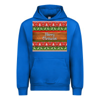 Cobalt merry christmas knitted reindeer pattern Urban Hoodie - Jasminsmagicworld