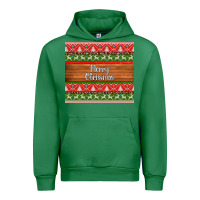 Emerald merry christmas knitted reindeer pattern Urban Hoodie - Jasminsmagicworld