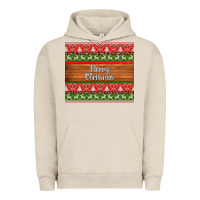 Pigment French Oak merry christmas knitted reindeer pattern Urban Hoodie - Jasminsmagicworld
