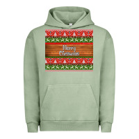 Pigment Oil Green merry christmas knitted reindeer pattern Urban Hoodie - Jasminsmagicworld