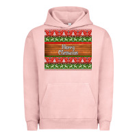 Pigment Salmon merry christmas knitted reindeer pattern Urban Hoodie - Jasminsmagicworld