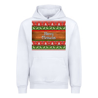 White merry christmas knitted reindeer pattern Urban Hoodie - Jasminsmagicworld
