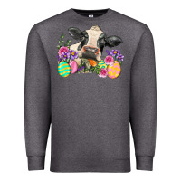 Charcoal Heather Happy Easter Cow Easter Day Premium Sweatshirt - Neo Western