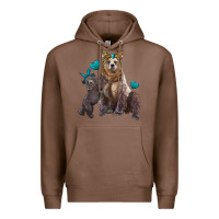 Chestnut mama bear and baby bear Premium Hoodie - Artiststas