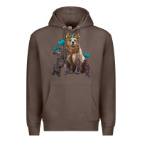 Coffee mama bear and baby bear Premium Hoodie - Artiststas