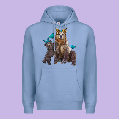 Mama Bear And Baby Bear Premium Hoodie Designed By Artiststas