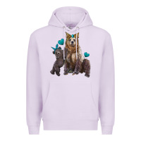 Lilac mama bear and baby bear Premium Hoodie - Artiststas